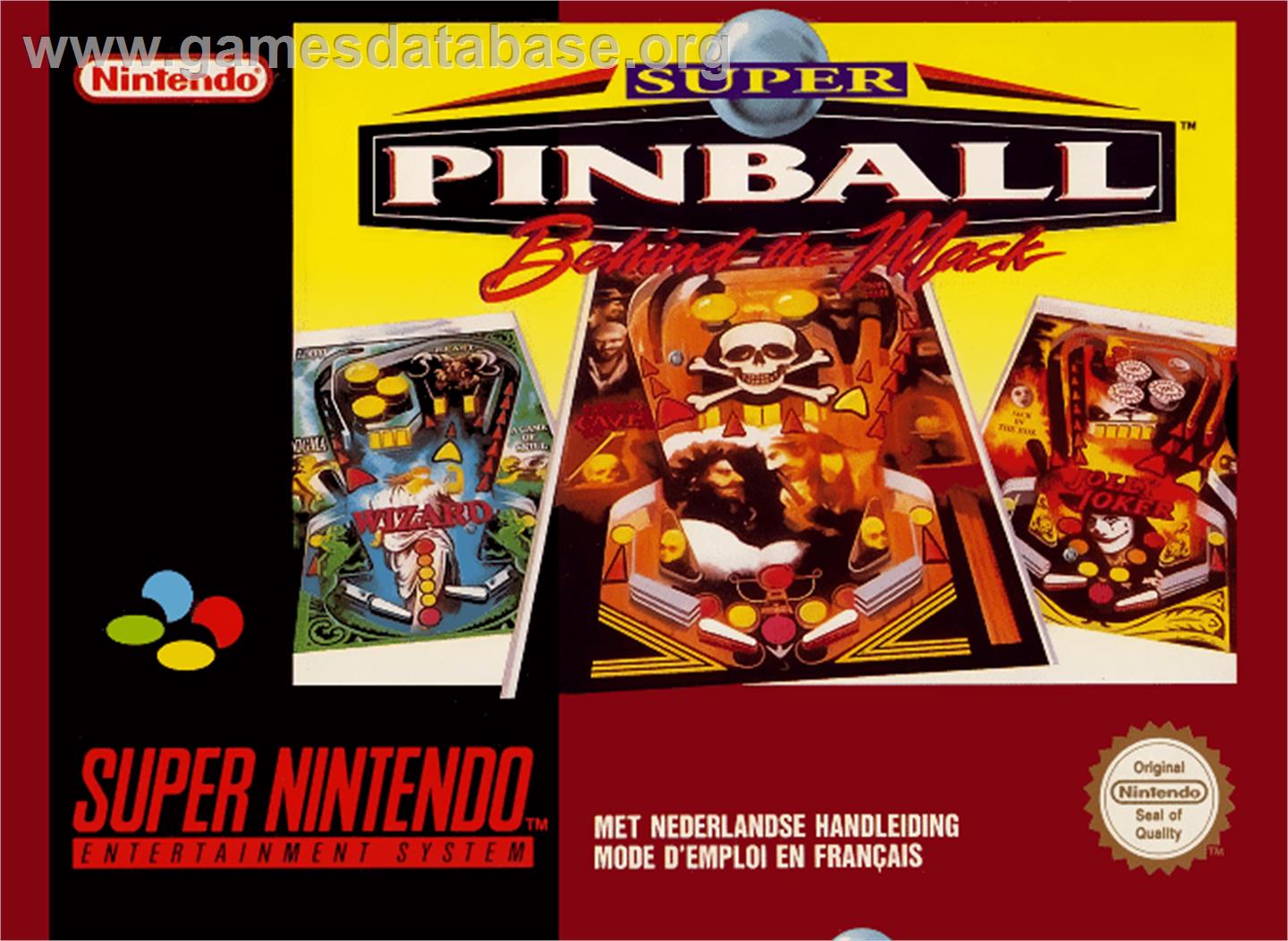 Super Pinball: Behind the Mask - Nintendo SNES - Artwork - Box