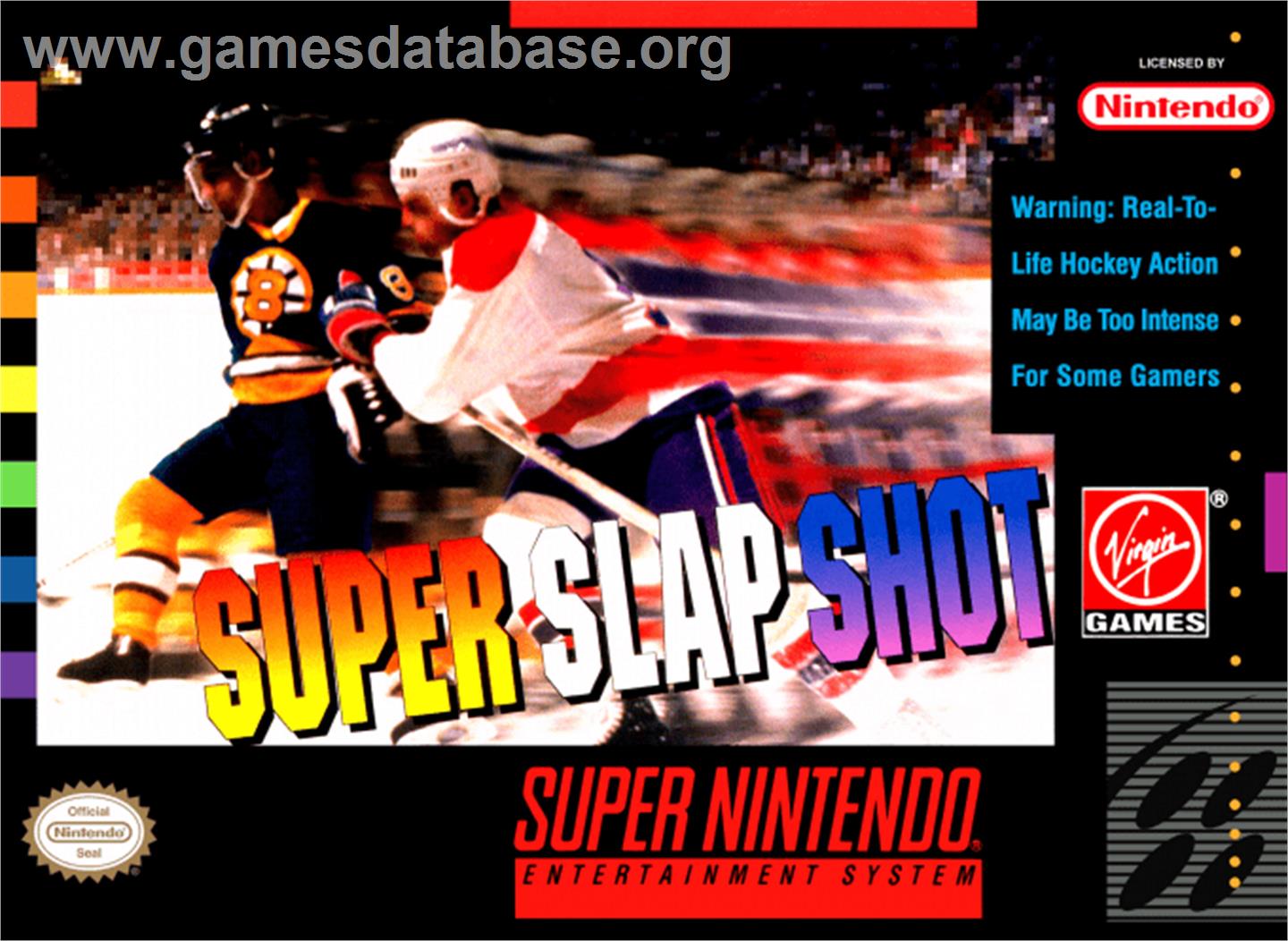 Super Slap Shot - Nintendo SNES - Artwork - Box