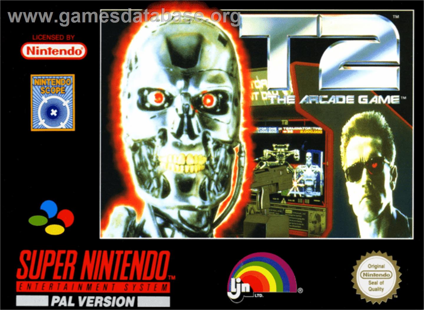 T2: The Arcade Game - Nintendo SNES - Artwork - Box