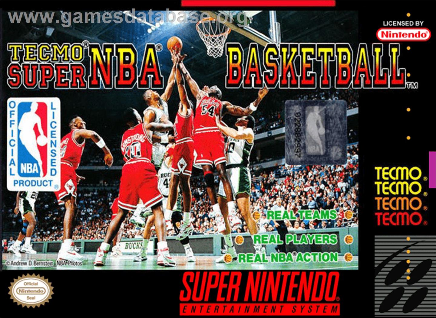 Tecmo Super NBA Basketball - Nintendo SNES - Artwork - Box