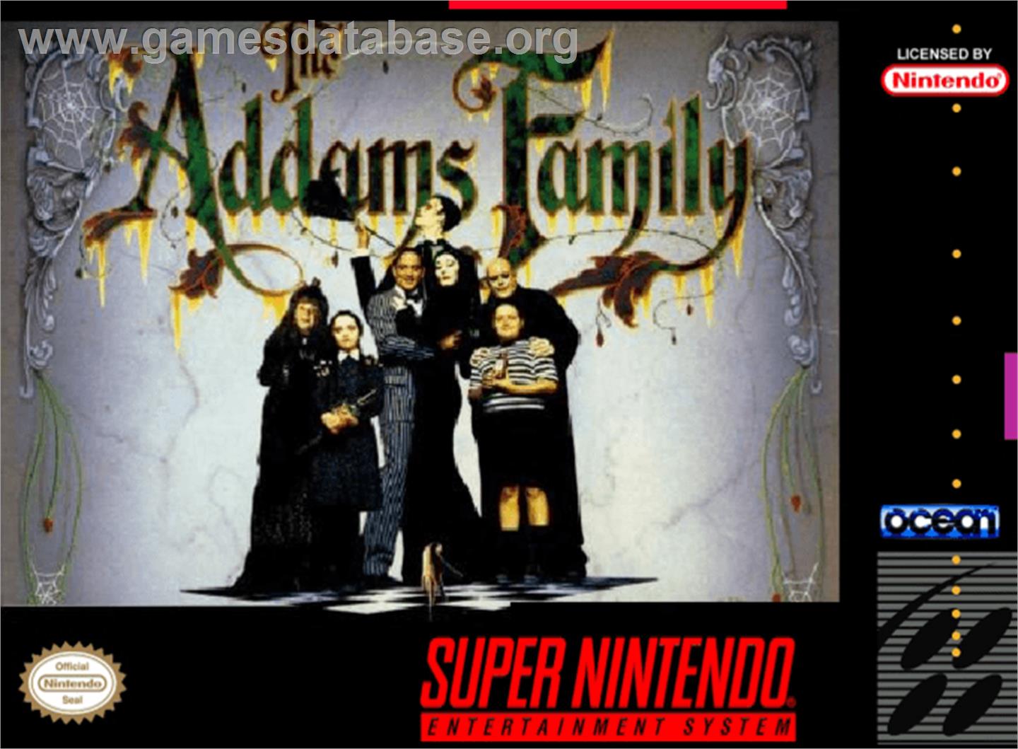 The Addams Family - Nintendo SNES - Artwork - Box