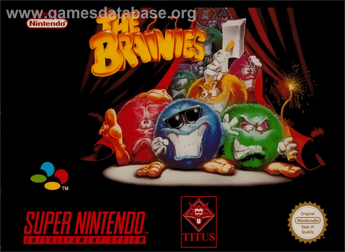 The Brainies - Nintendo SNES - Artwork - Box