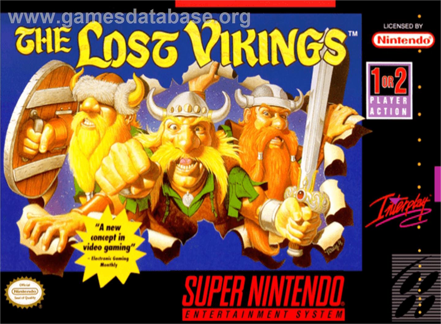 The Lost Vikings - Nintendo SNES - Artwork - Box