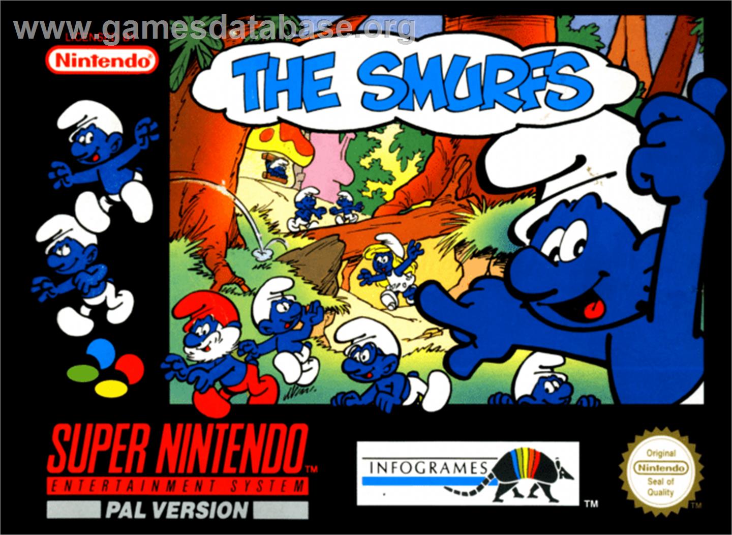 The Smurfs - Nintendo SNES - Artwork - Box
