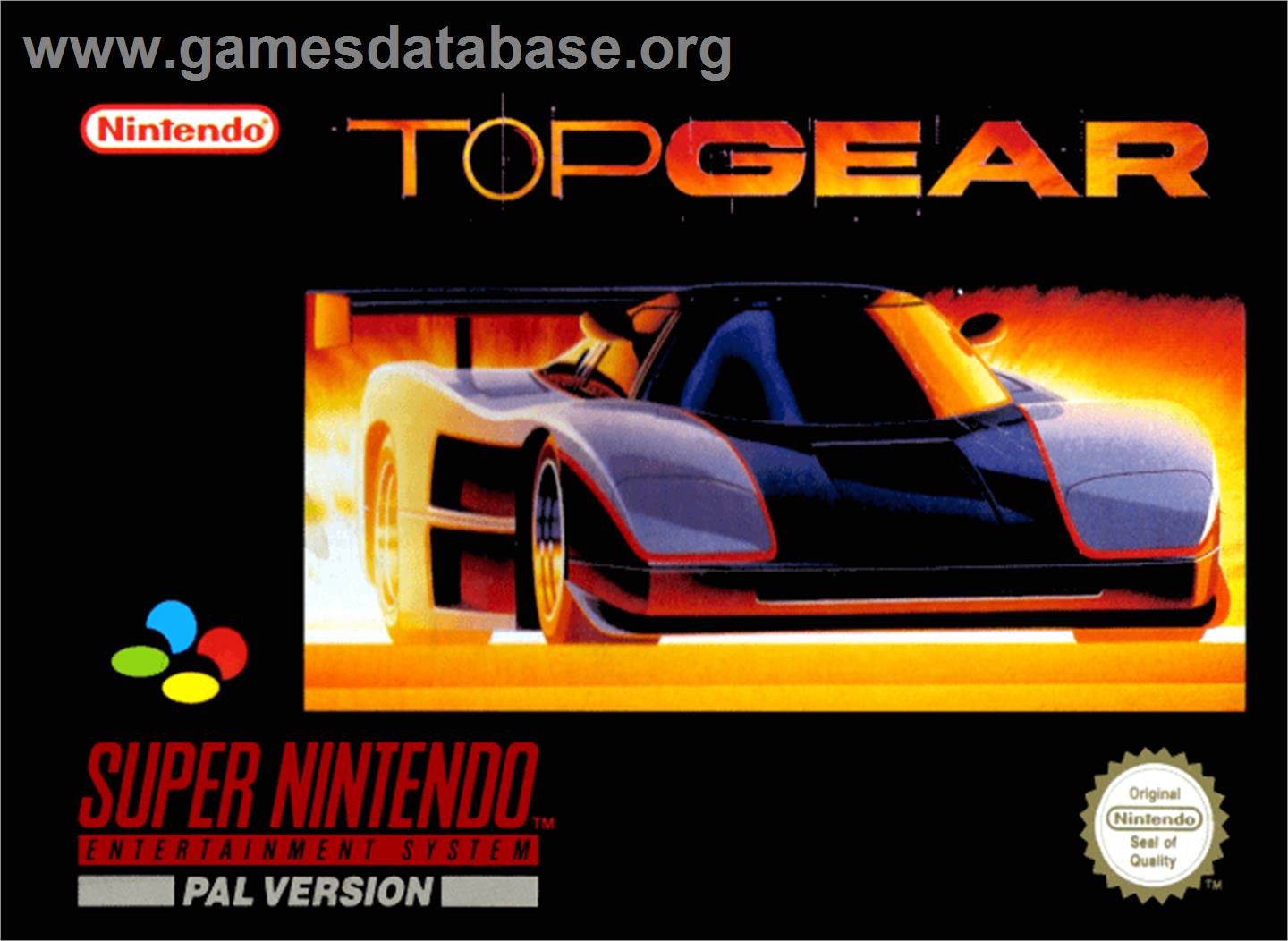 Top Gear - Nintendo SNES - Artwork - Box