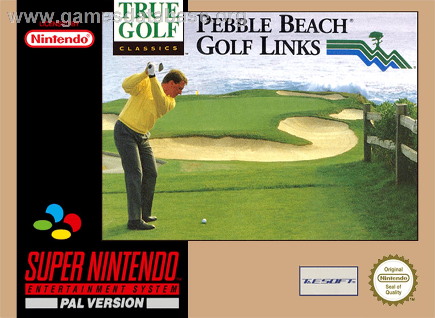 True Golf Classics: Pebble Beach Golf Links - Nintendo SNES - Artwork - Box