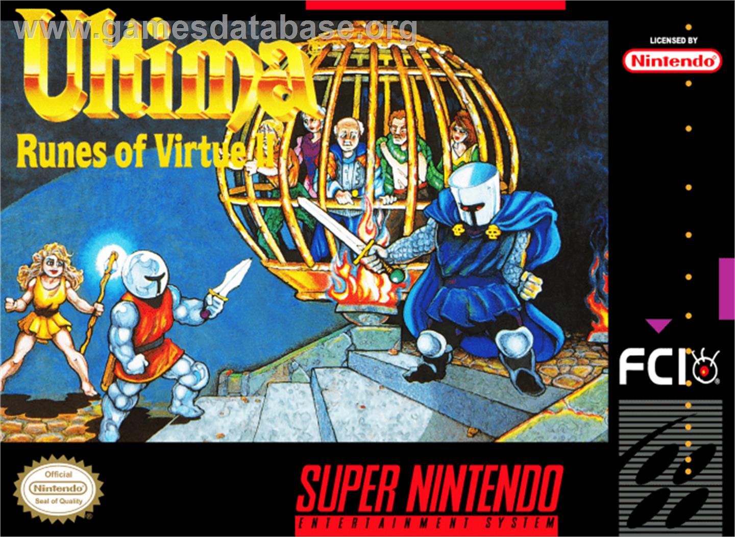Ultima: Runes of Virtue II - Nintendo SNES - Artwork - Box