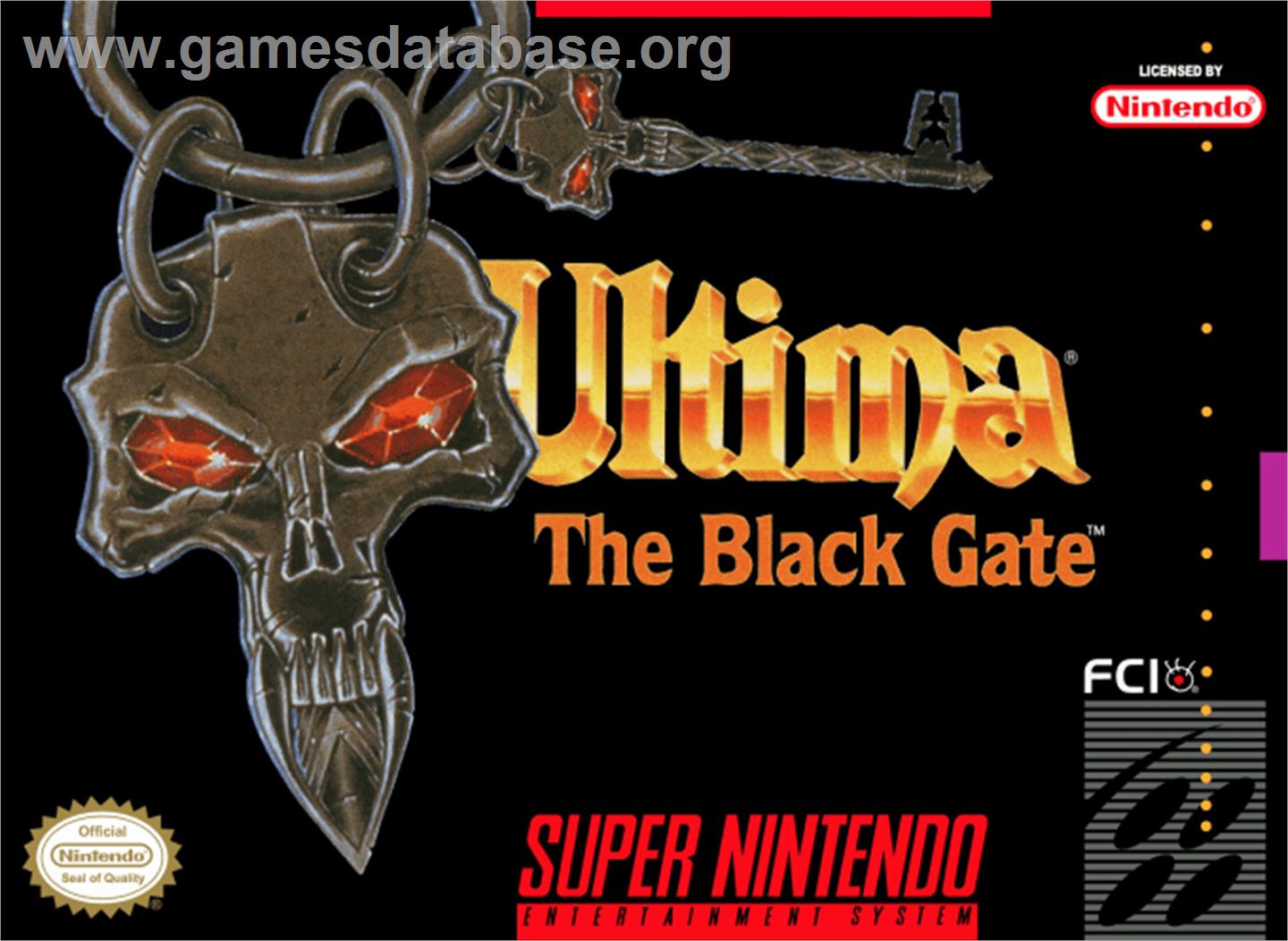 Ultima VII: The Black Gate - Nintendo SNES - Artwork - Box