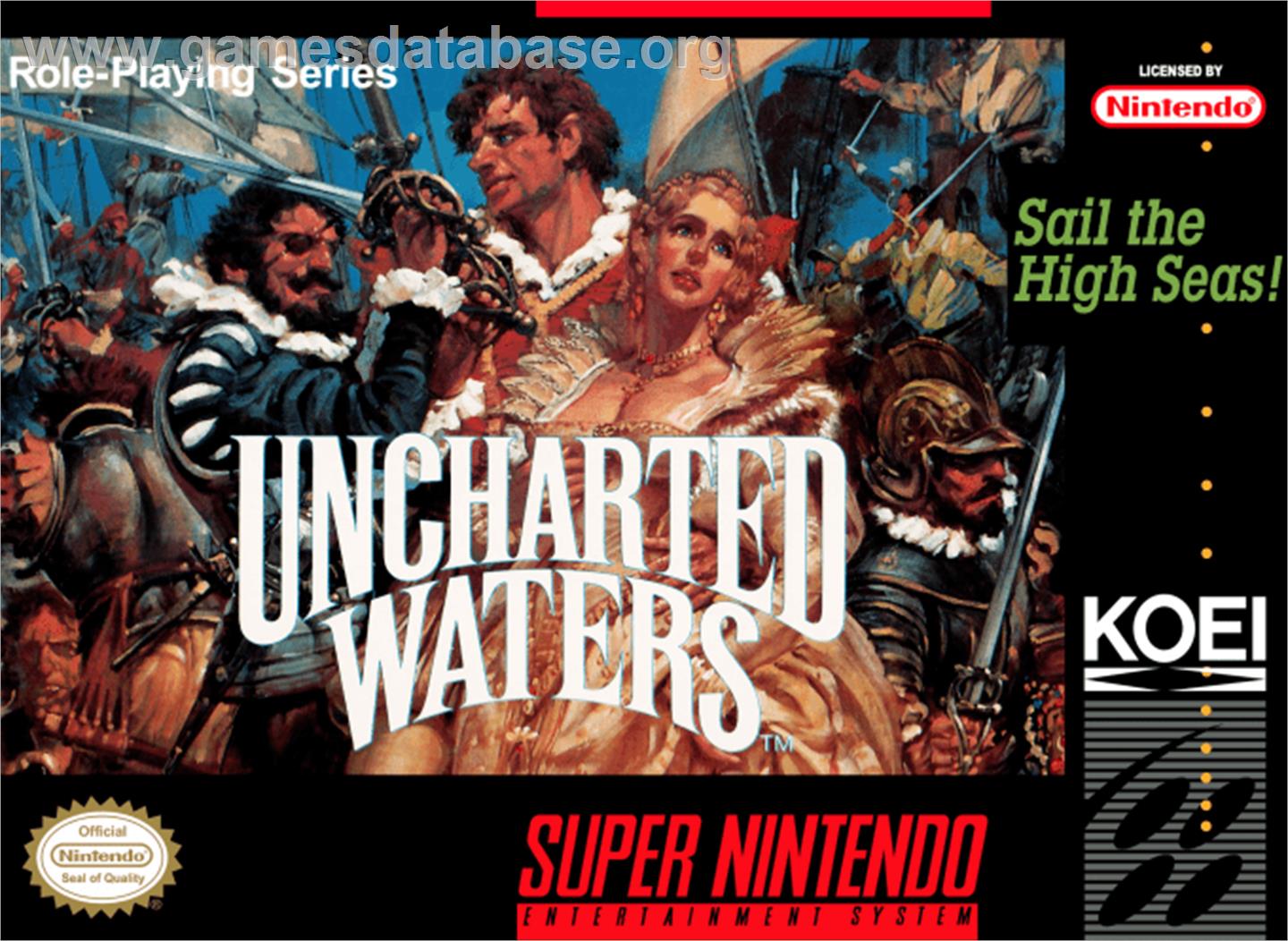Uncharted Waters - Nintendo SNES - Artwork - Box