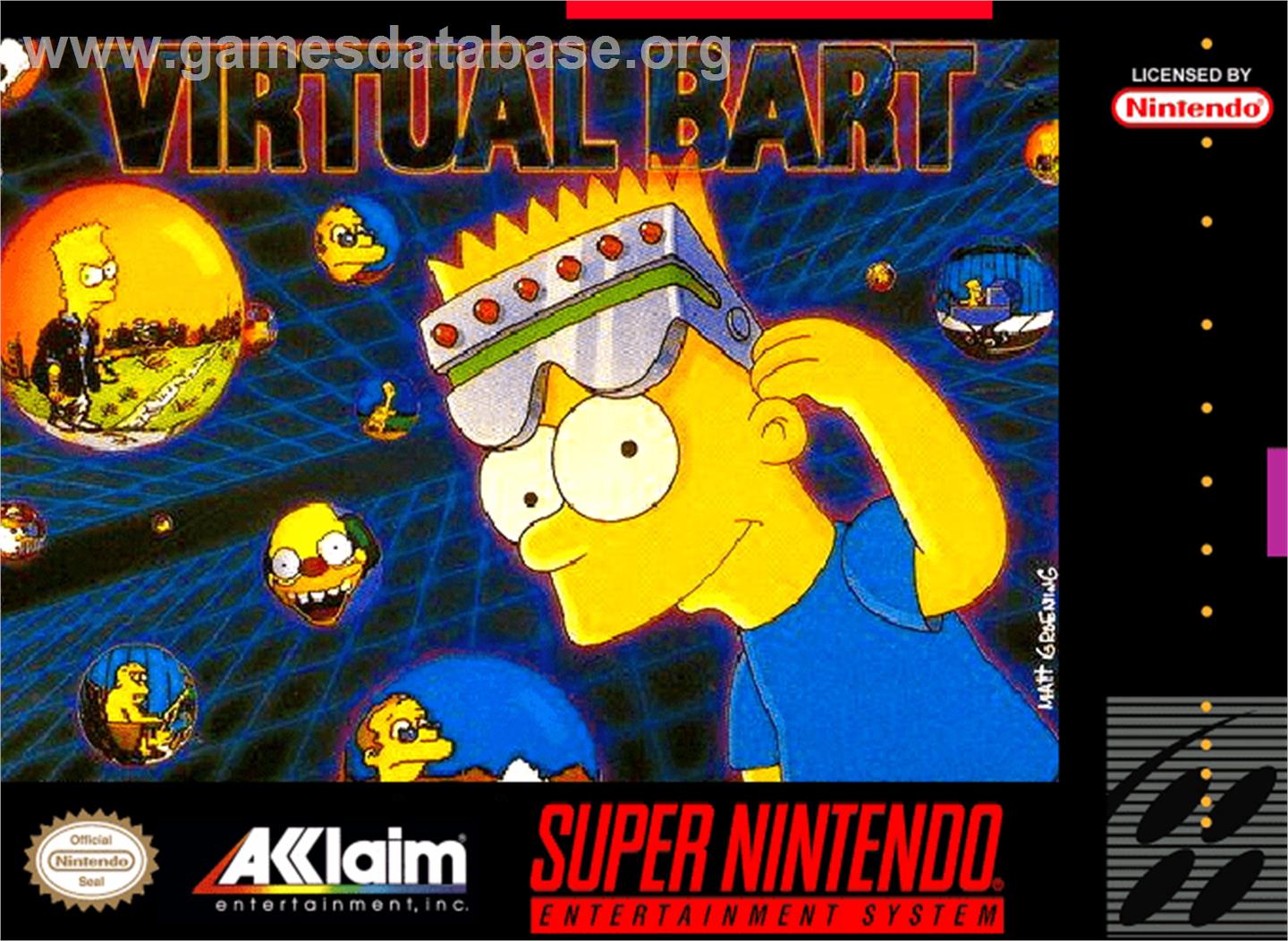 Virtual Bart - Nintendo SNES - Artwork - Box