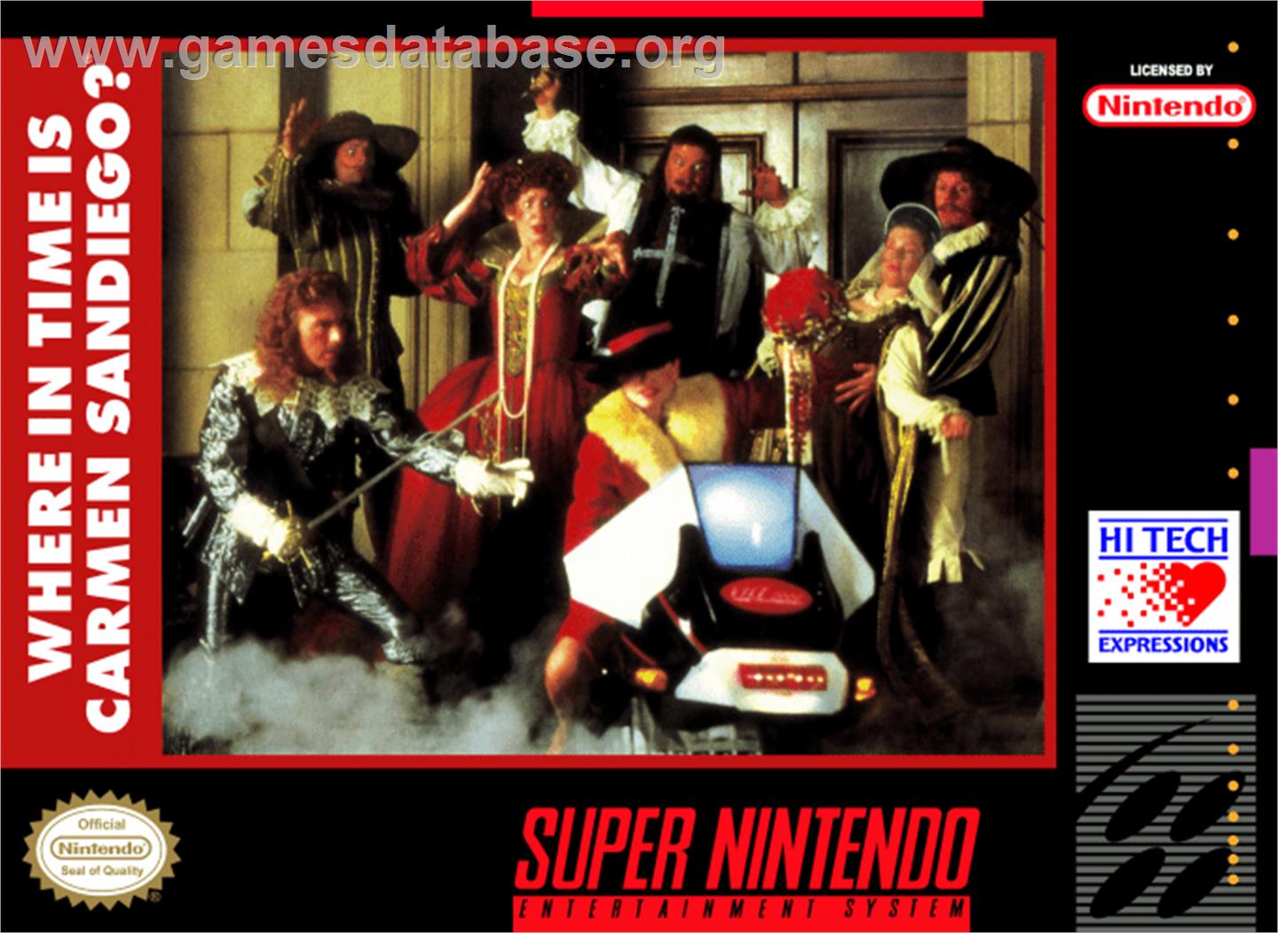 Where in Time is Carmen Sandiego? - Nintendo SNES - Artwork - Box
