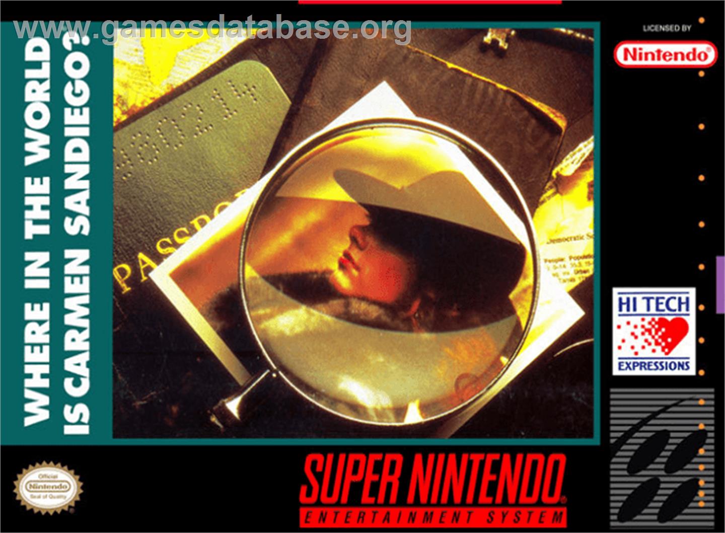 Where in the World is Carmen Sandiego? - Nintendo SNES - Artwork - Box