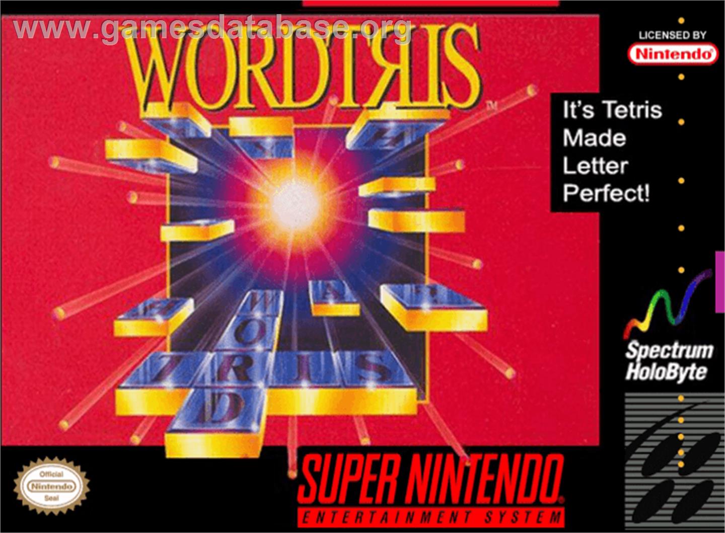 Wordtris - Nintendo SNES - Artwork - Box