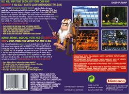 Box back cover for Donkey Kong Country 2: Diddy's Kong Quest on the Nintendo SNES.
