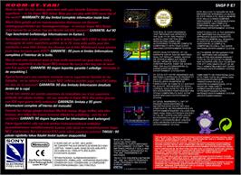 Box back cover for Eek! the Cat on the Nintendo SNES.