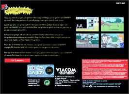 Box back cover for MTV's Beavis and Butt-Head on the Nintendo SNES.