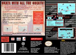 Box back cover for NHLPA Hockey '93 on the Nintendo SNES.