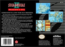 Box back cover for Shanghai II: Dragon's Eye on the Nintendo SNES.