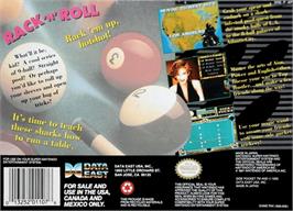 Box back cover for Side Pocket on the Nintendo SNES.