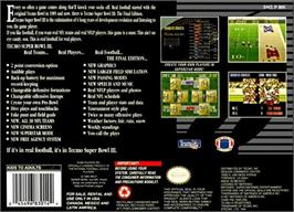 Box back cover for Tecmo Super Bowl III: Final Edition on the Nintendo SNES.