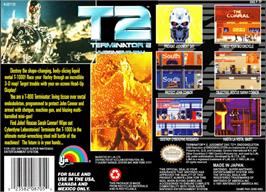 Box back cover for Terminator 2: Judgment Day on the Nintendo SNES.