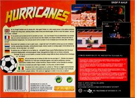 Box back cover for The Hurricanes on the Nintendo SNES.