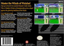 Box back cover for True Golf Classics: Waialae Country Club on the Nintendo SNES.