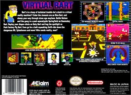 Box back cover for Virtual Bart on the Nintendo SNES.
