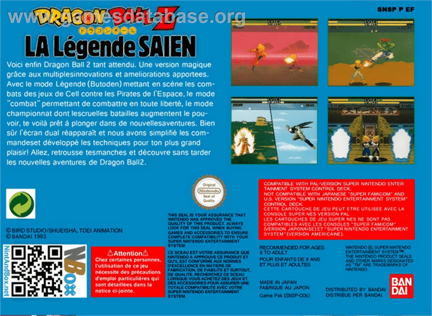Dragon Slayer: The Legend of Heroes - Nintendo SNES - Artwork - Box Back