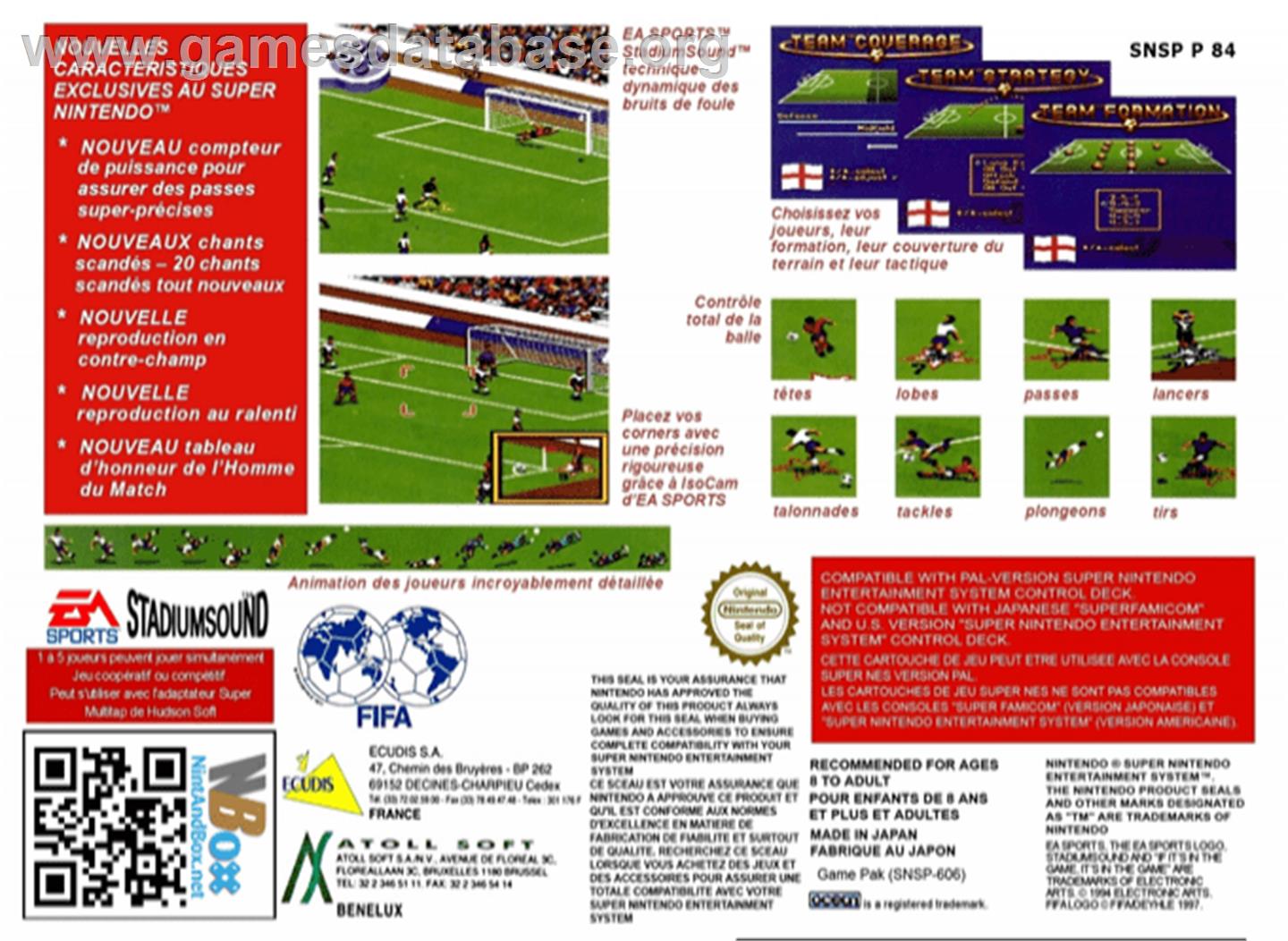 FIFA International Soccer - Nintendo SNES - Artwork - Box Back