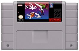 Cartridge artwork for 3 Ninjas Kick Back on the Nintendo SNES.
