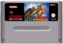 Cartridge artwork for Alien Vs. Predator on the Nintendo SNES.