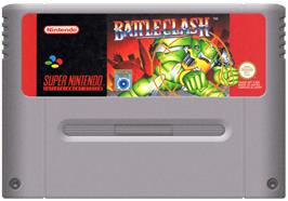 Cartridge artwork for Battle Clash on the Nintendo SNES.