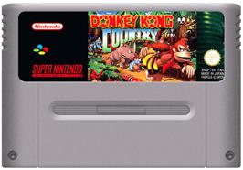 Cartridge artwork for Donkey Kong Country on the Nintendo SNES.