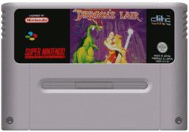 Cartridge artwork for Dragon's Lair on the Nintendo SNES.