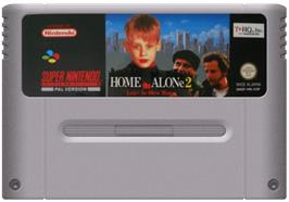 Cartridge artwork for Home Alone 2: Lost in New York on the Nintendo SNES.