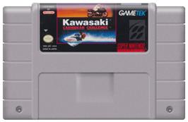 Cartridge artwork for Kawasaki Caribbean Challenge on the Nintendo SNES.