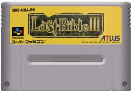 Cartridge artwork for Megami Tensei Gaiden: Last Bible III on the Nintendo SNES.