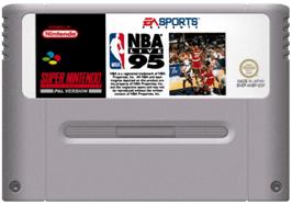 Cartridge artwork for NBA Live '95 on the Nintendo SNES.