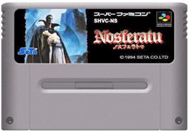 Cartridge artwork for Nosferatu on the Nintendo SNES.