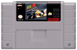 Cartridge artwork for Redline: F1 Racer on the Nintendo SNES.
