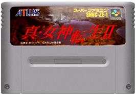 Cartridge artwork for Shin Megami Tensei II on the Nintendo SNES.