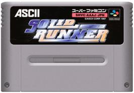 Cartridge artwork for Solid Runner on the Nintendo SNES.