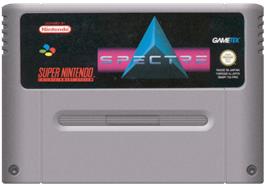 Cartridge artwork for Spectre on the Nintendo SNES.