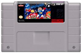 Cartridge artwork for Super Bomberman on the Nintendo SNES.