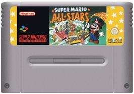 Cartridge artwork for Super Mario All-Stars on the Nintendo SNES.