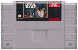 Cartridge artwork for Super Star Wars: Return of the Jedi on the Nintendo SNES.