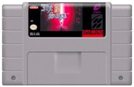 Cartridge artwork for The 7th Saga on the Nintendo SNES.