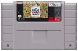 Cartridge artwork for The Great Waldo Search on the Nintendo SNES.