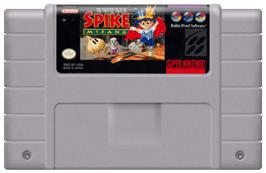 Cartridge artwork for The Twisted Tales of Spike McFang on the Nintendo SNES.